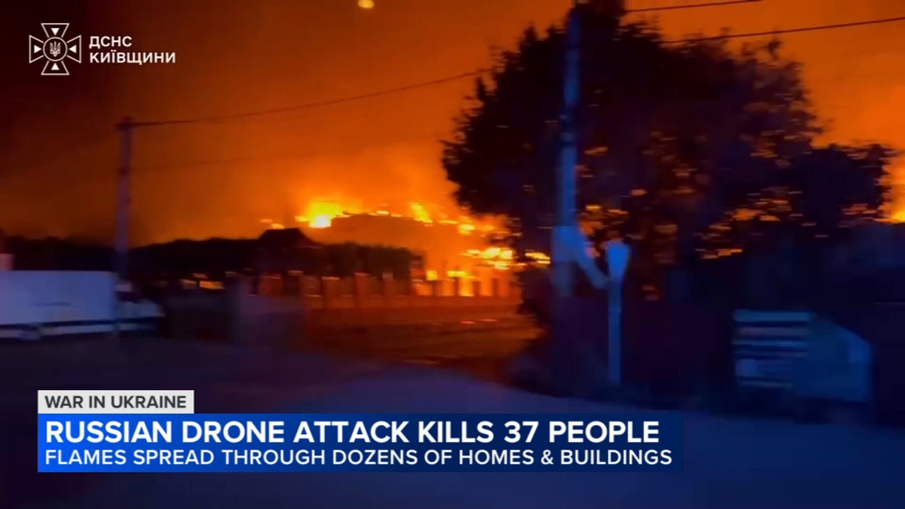 Russian Drone Strike Hits Warehouse West of Kyiv, Causing Explosions and Fires